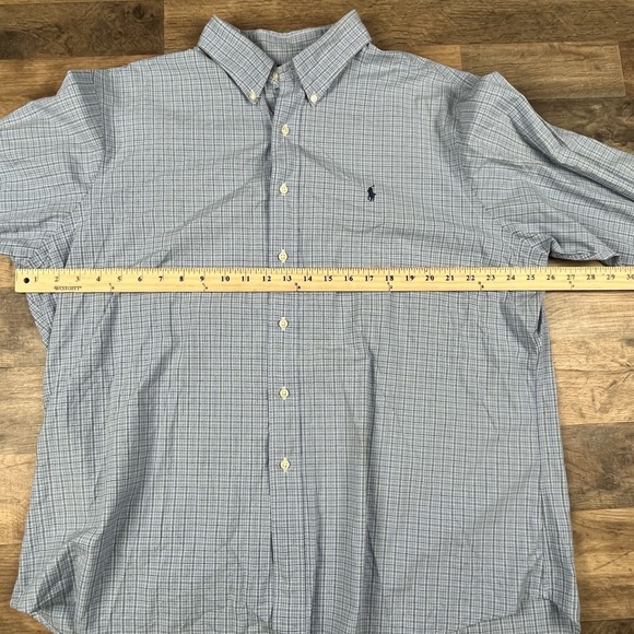 Ralph Lauren Polo Men's Custom Fit Multicolor Plaid Collared Shirt Size XXL - Picture 6 of 8
